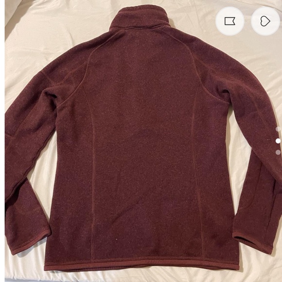Maroon Women’s M Patagonia 1/4 zip - Picture 2 of 3